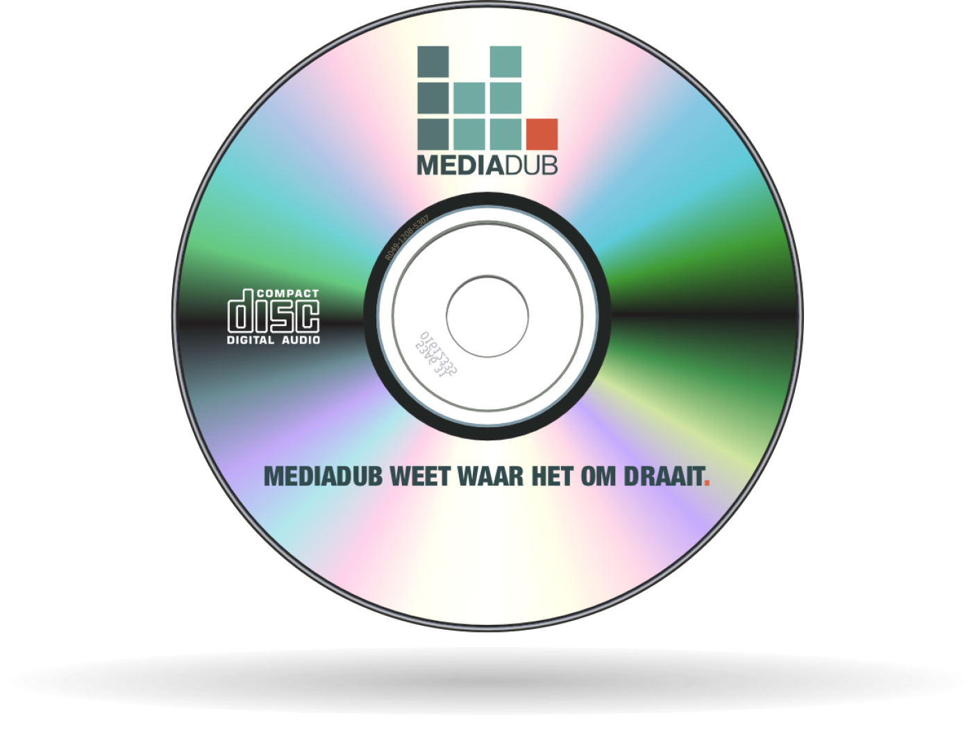Mediadub zeefdruk direct op zilveren schijf